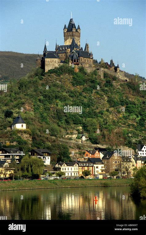 Mosel river castle Reichsburg Cochem 11th century Rheinland Pfalz Stock Photo - Alamy