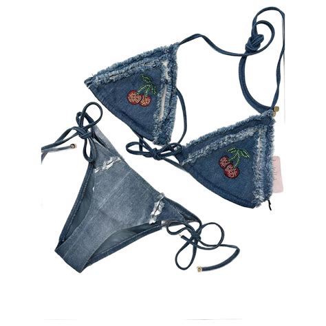 Agent Provocateur Bikini Swimwear Blue Cotton Ref Joli Closet