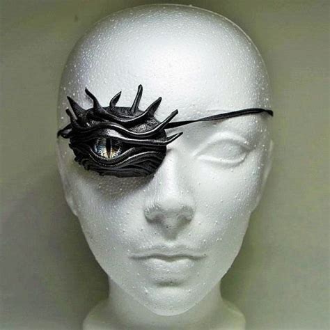 Black Leather Eye Patch Eyepatch Cosplay Larp Steampunk Pirate Captain