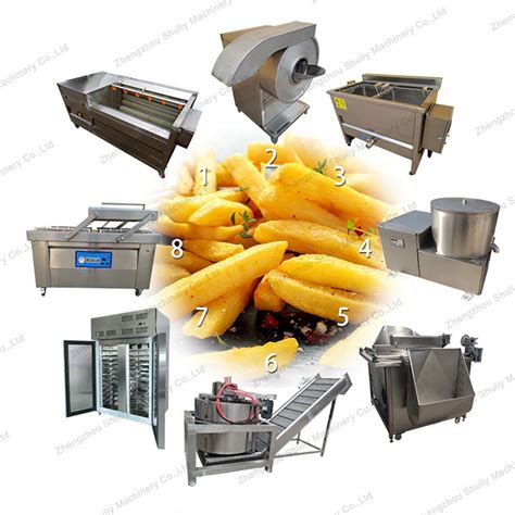 Industrial Potato Chips Slicer Automatic French Fries Production Line