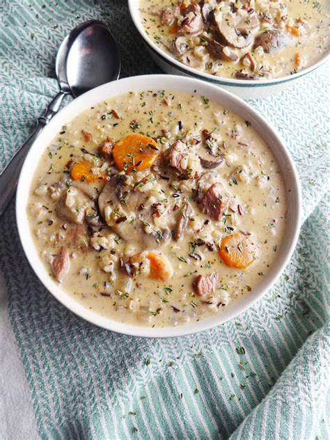 Chicken And Wild Rice Soup With Mushrooms Savory With Soul