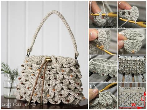 Crochet Crocodile Stitch Drawstring Purse A Stylish And Fun Project