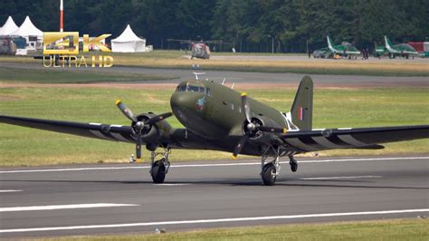 Douglas C 47 Dakota 4 DC 3 G ANAF Arrival At RAF Fairford RIAT 2024