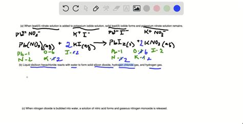 Convert the following into balanced equations: (a) When lead(II ...