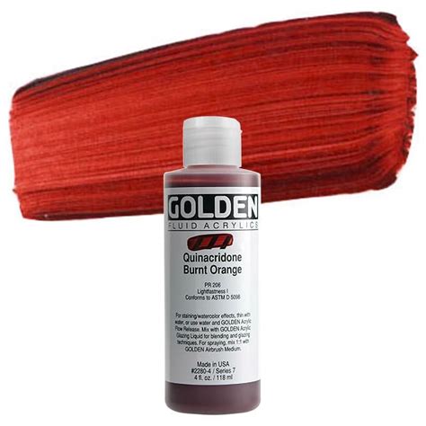 golden fluid acrylic quinacridone burnt orange  oz walmartcom