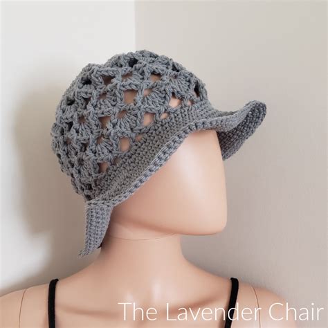 Sensu Fan Sun Hat Adult Crochet Pattern The Lavender Chair