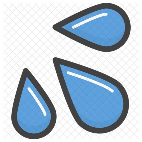 Water Drop Emoji Icon Download In Colored Outline Style