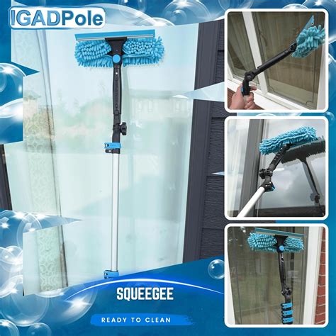 Igadpole Limpiador De Ventanas De Pies Equipo Profesional De