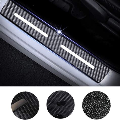 Amazon Maite 4Pcs Carbon Fiber Car Door Sill Scuff Guard Anti Kick