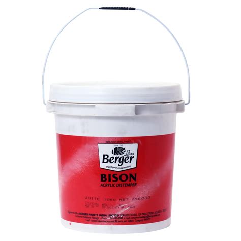 BERGER Bison Acrylic Distemper Color White 10K Amazon In Home