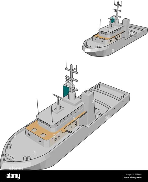 Two Naval Ships Stock Vector Images Alamy