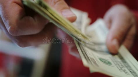 Human Hands Counting Dollar Bills Close Up Of Hands Count Money Cash