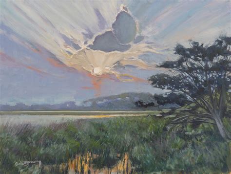 Evening Sky On Sc Marshes Eric Manning Studio