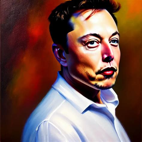 Stunning Serene Portrait Of Elon Musk By Mark Arian Stable Diffusion