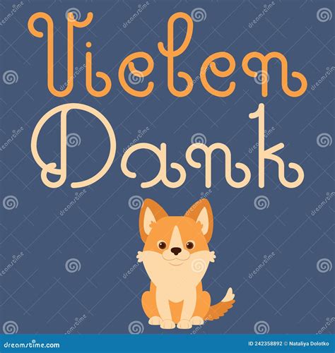 Dank Je Wel Thank You In Dutch Type Lettering Card Vector