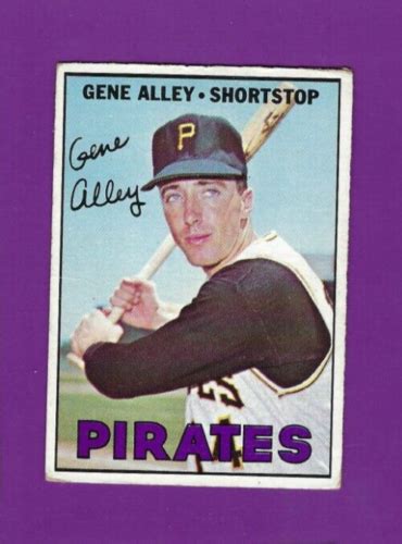 1967 Topps Baseball Card 283 Gene Alley Pittsburgh Pirates VGEX No