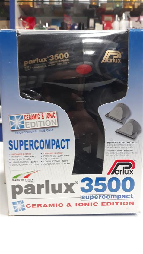 PARLUX ASCIUGACAPELLI 3500 SUPERCOMPACT CERAMIC IONIC EDITION NERO