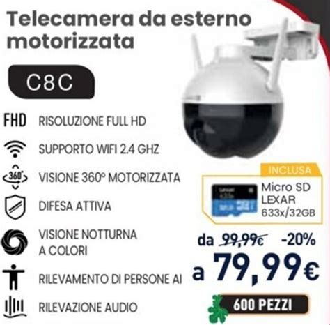 Offerta Ezviz Telecamera Da Esterno Motorizzata C C Nel Volantino Di