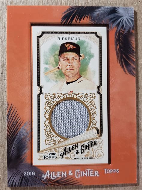 Topps Allen Ginter Mini Framed Cal Ripken Jr Jersey Relic