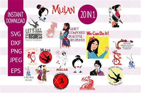 Mulan Svg Bundle Mulan Cricut Files Mulan Png Silhouette Etsy India