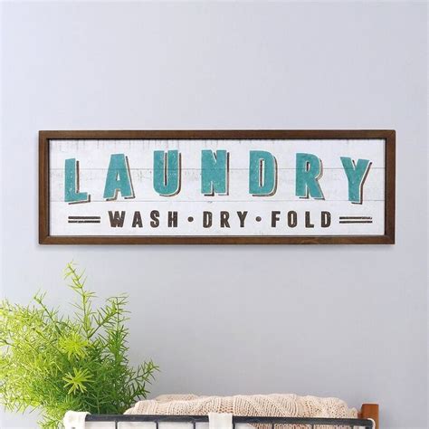 Wash Dry Fold Laundry Sign Wood Wall Decor Wash Dry Fold Wood Wall