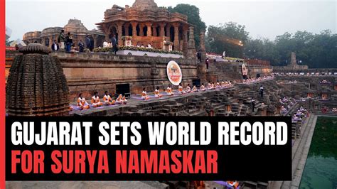 4 000 People 108 Locations Gujarat Sets World Record For Surya