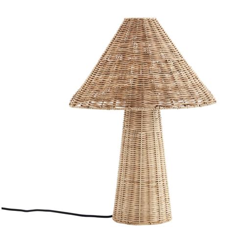 Lampe A Poser En Rotin Naturel Madam Stoltz Kdesign