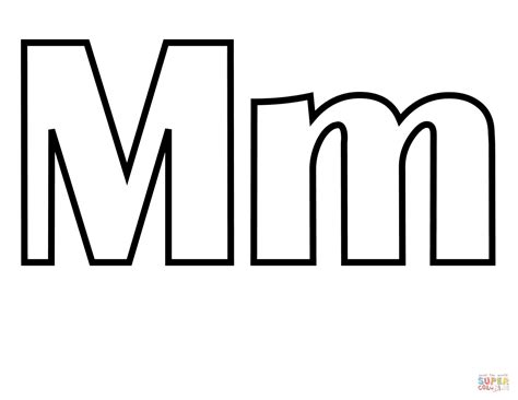 Classic Letter M Coloring Page Free Printable Coloring Pages