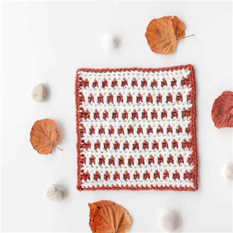 Little Acorns Mosaic Crochet Blanket Square | Ned & Mimi