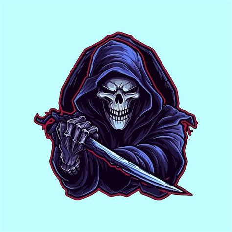 Premium Vector Esport Style Logo Design Grim Reaper Vector Illustration