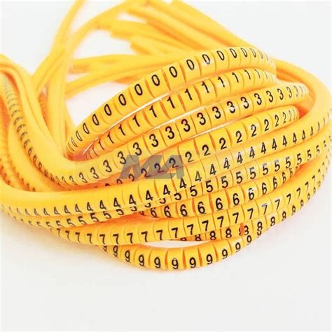 Marcador Amarillo Tipo Anillo No 7 Para Cable Calibre 12 8 Awg X 500 Uds