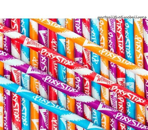 100 WONKA PIXY STIX PIXIE Sticks SUGAR STRAWS CANDY CHOOSE COLOR Free ...