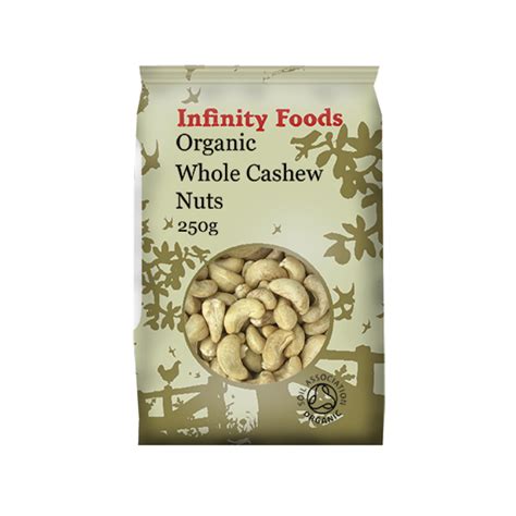 Whole Cashews Organic Infinity Foods 250g Herbies