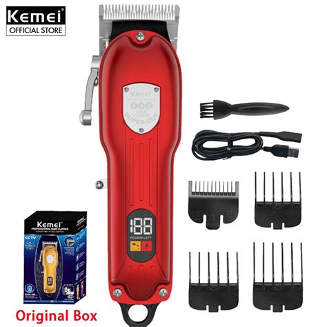 Kemei Powerful Professional Hair Clippers For Men All Metal Cordless