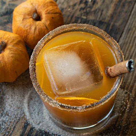 Pumpkin Pie Bourbon Cocktail With Ginger And Orange