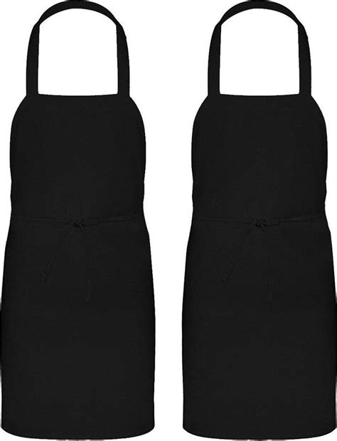 Professional Bib Apron Set Of 12 Black 32 By 28 Inches Durable