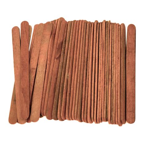 100 Brown 45 Inch Wooden Craft Popsicle Sticks Scs Brown 10