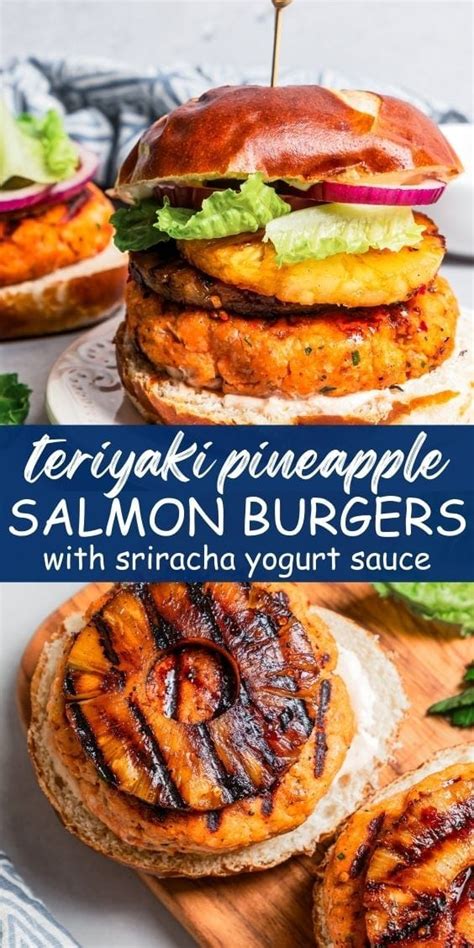 Salmon Burgers With Teriyaki And Pineapple Perfect For Summer Grilling In 2024 Salmon Burgers