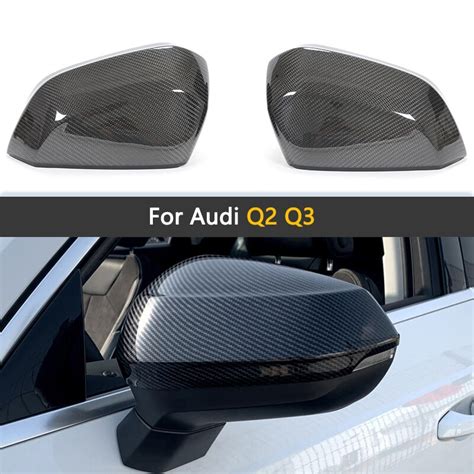 Tampas De Espelho Retrovisor Do Carro De Fibra De Carbono Para Audi Q