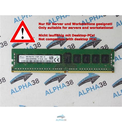 HMA41GR7MFR8N TF Hynix 8 GB DDR4 2133 RDIMM PC4 17000P R 2Rx8 Geb