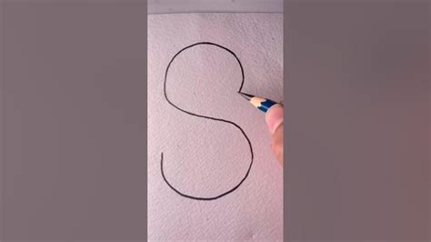 Art With Letter S😘😍 Shorts Art Drawing Letter S Youtube