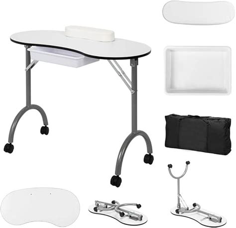 AlightUp Table De Manucure Pliante Professionnelle Avec Tiroir Et