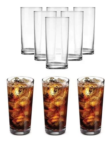 Pack X6 Vasos Largos 295ml Ideal Bebidas Mojito Agua Liberty MercadoLibre