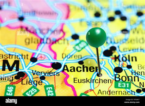 Euskirchen pinned on a map of Germany Stock Photo - Alamy