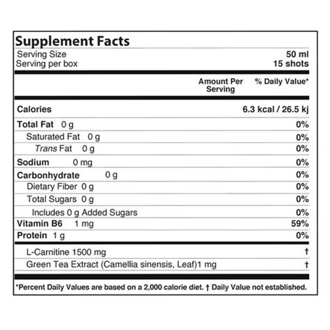 Nutriplus L Carnitine Shot Farmasi