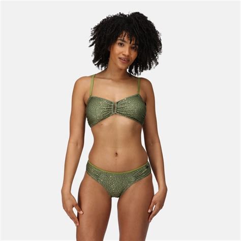 Women S Aceana Bikini Briefs Green Fileds Abstract Regatta Row