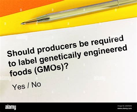 One Person Is Answering Question About Labelling Genetically Engineered