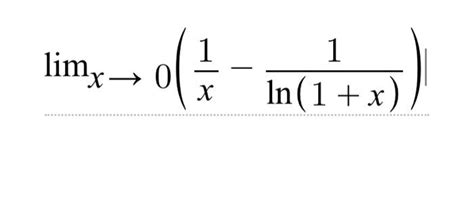 Solved Limx→0x1−ln1x1