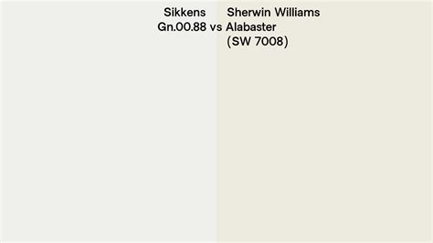 Sikkens Gn 00 88 Vs Sherwin Williams Alabaster Sw 7008 Side By Side