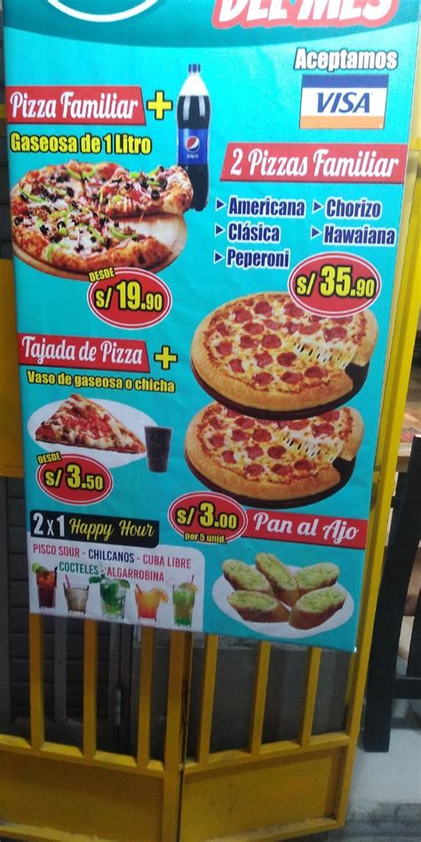 Menu At Pizza Planet Restaurant Villa El Salvador